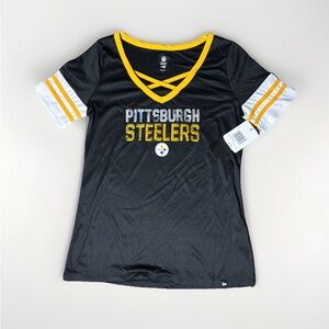 Pittsburgh Steelers Women shirt size small Shirt sleeve V Neck New